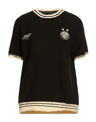 Andersson Bell Woman Sweater Black Size M Cotton, Nylon In Multi