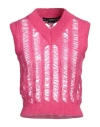 Andersson Bell Woman Sweater Fuchsia Size L Nylon, Mohair Wool, Wool In Pink