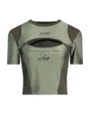Andersson Bell Woman T-shirt Military Green Size S Nylon, Polyurethane In Green