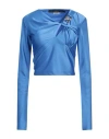 Andersson Bell Woman Top Azure Size Xs Nylon, Polyurethane In Blue
