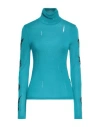 Andersson Bell Woman Turtleneck Azure Size S Rayon, Lyocell, Silk In Blue