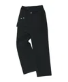 Andersson Bell Black Crossover Wrap Tailored Trousers In Black