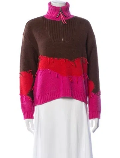 Pre-owned Andersson Bell Wool Colorblock Pattern Sweater In Multicolor