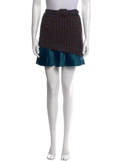 Pre-owned Andersson Bell Wool Mini Skirt W/ Tags In Brown