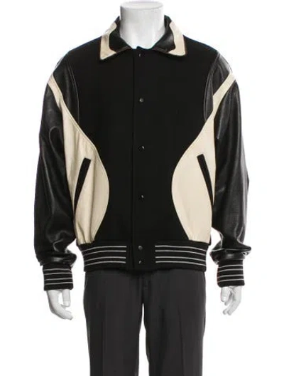 Pre-owned Andersson Bell Wool Striped Varsity Jacket In Green