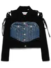 Andersson Bell Black & Blue Levi's Edition Half Trucker Denim Jacket In Black