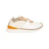 Andìa Fora Ruffle Sneaker In Creme Orange In Multi