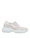 Andìa Fora Woman Sneakers Beige Size 8 Leather, Elastic Fibres In Beige