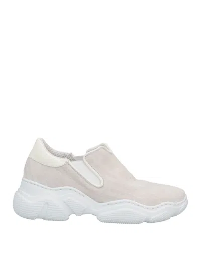 Andìa Fora Woman Sneakers Beige Size 8 Leather, Elastic Fibres