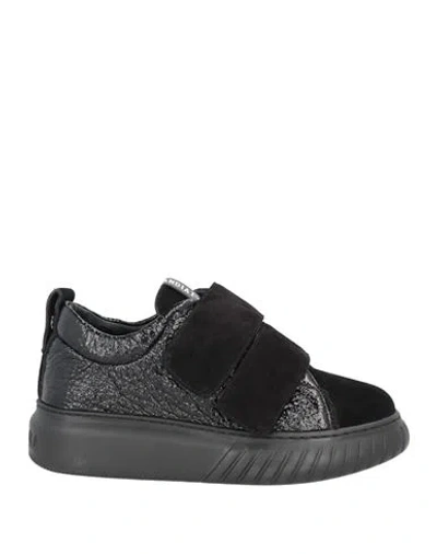 Andìa Fora Woman Sneakers Black Size 9 Leather, Textile Fibers