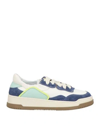 Andìa Fora Woman Sneakers Blue Size 8 Leather, Textile Fibers