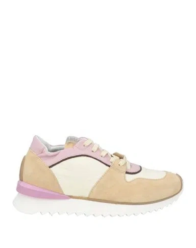Andìa Fora Woman Sneakers Cream Size 7 Leather, Textile Fibers