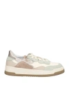 Andìa Fora Woman Sneakers Ivory Size 8 Leather, Textile Fibers In White