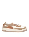 Andìa Fora Woman Sneakers Ivory Size 8 Leather, Textile Fibers In White