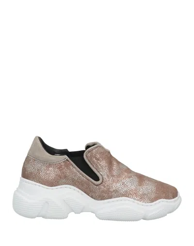 Andìa Fora Woman Sneakers Khaki Size 8 Leather In Beige