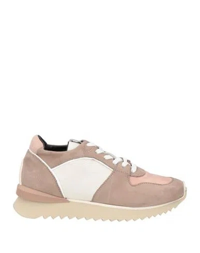 Andìa Fora Woman Sneakers Khaki Size 8 Leather In Pink