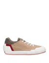 Andìa Fora Woman Sneakers Light Brown Size 6 Leather, Textile Fibers In Beige