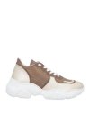 Andìa Fora Woman Sneakers Platinum Size 5 Soft Leather, Textile Fibers In Grey