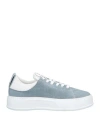 Andìa Fora Woman Sneakers Slate Blue Size 8 Textile Fibers, Leather In Blue