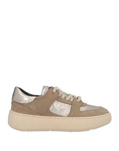 Andìa Fora Woman Sneakers Taupe Size 6 Leather In Pattern