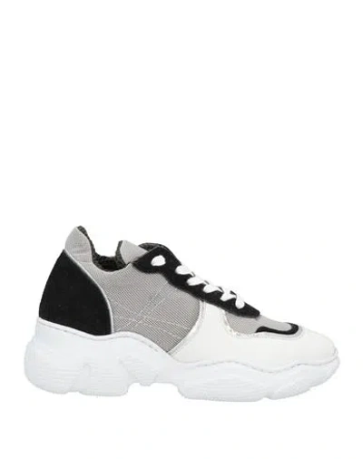 Andìa Fora Woman Sneakers White Size 8 Leather, Textile Fibers