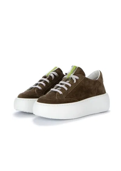 Andìa Fora Women's Bosco Suede Sneaker In Green In Brown