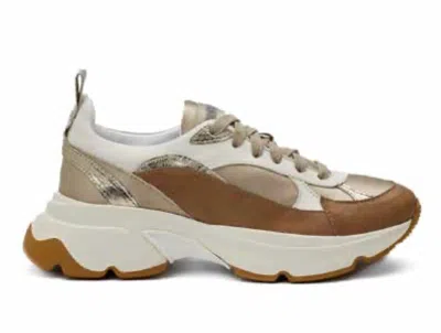 Andìa Fora Women's Chunky Wood Satin Sneaker In Brown