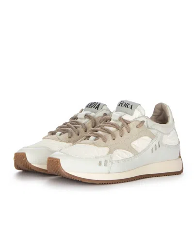 Andìa Fora Women's Denver Suede Sneaker In Cream In Multi