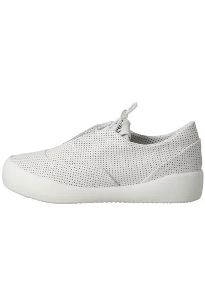 Andìa Fora Women's Leather Mesh Slip On Sneaker In White