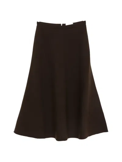 Andiata A-line Midi Skirt In Brown