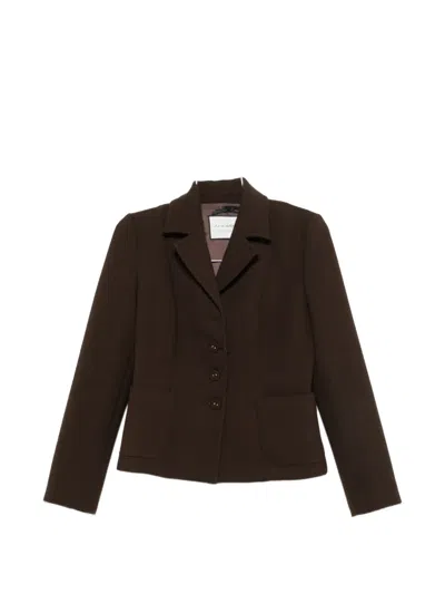 Andiata Notched-lapels Blazer In Brown