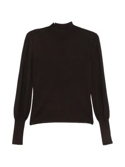 Andiata Puff-sleeve Sweater In Brown
