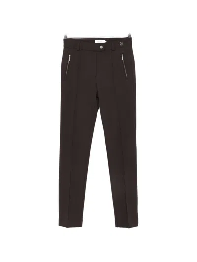 Andiata Zip-pocket Trousers In Brown