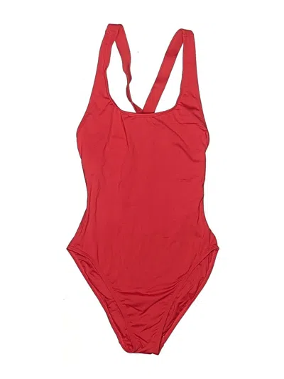 Pre-owned Andie Bodysuit In Red