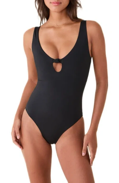 Andie Coronado Cutout One-piece Swimsuit In Black
