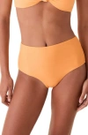 Andie High Waist Bikini Bottoms In Orange
