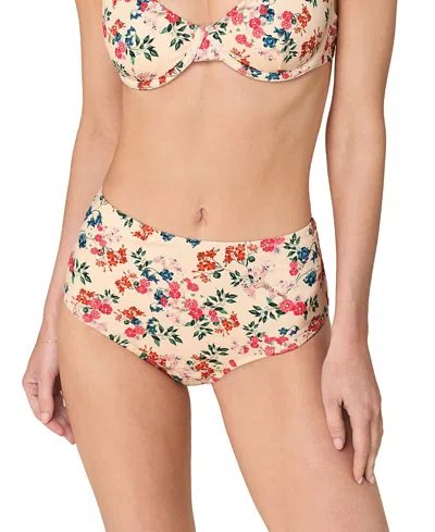 Andie High Waisted Bikini Bottom In Multi