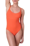 Andie Honolulu One-piece Swimsuit In Vermillion