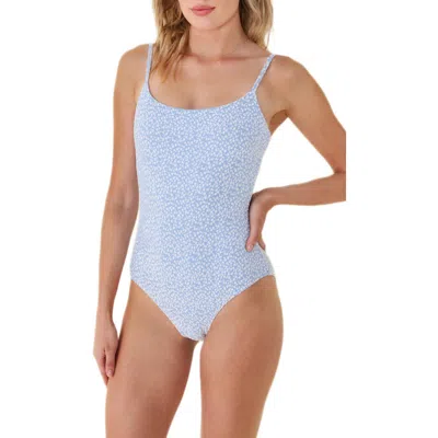 Andie Jetties Criscross One-piece Swimsuit In Blue