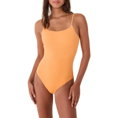 Andie Jetties Criscross One-piece Swimsuit In Orange