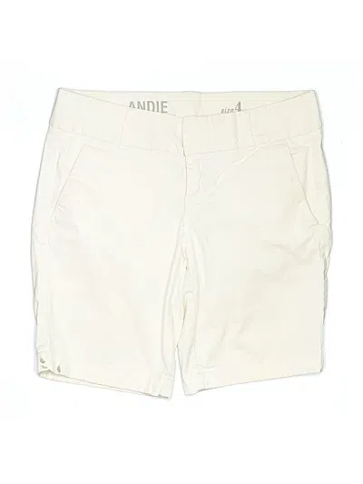 Pre-owned Andie Khaki Shorts In Ivory