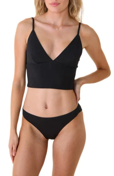 Andie Lanikai Crop Tankini Top In Black