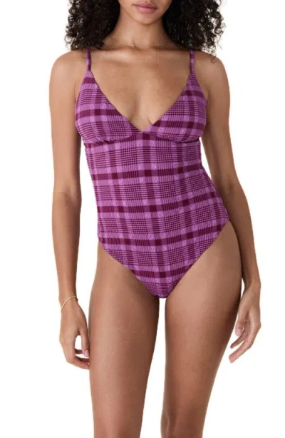 Andie Lanikai Textured One-piece Swimsuit In Purple