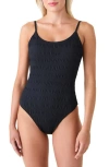 Andie Liku Smocked One-piece Swimsuit In Black