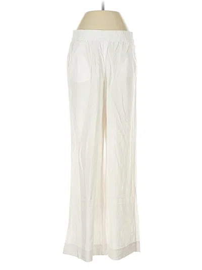 Pre-owned Andie Linen Pants In White