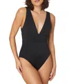 Andie The Mykonos Long Torso One-piece Swimsuit In Black