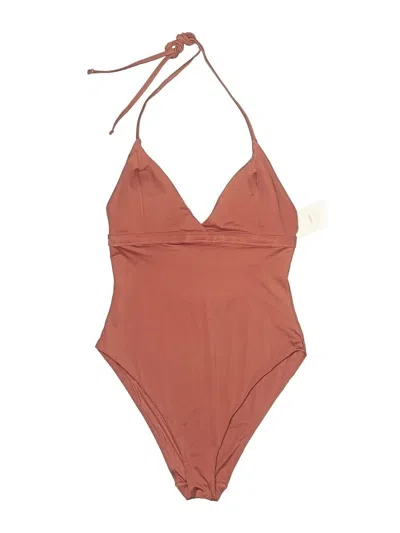 Pre-owned Andie One Piece Swimsuit In Brown