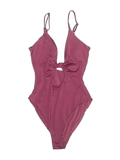 Pre-owned Andie One Piece Swimsuit In Burgundy