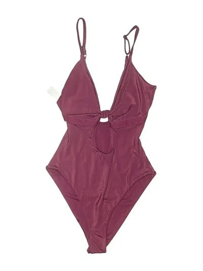 Pre-owned Andie One Piece Swimsuit In Burgundy