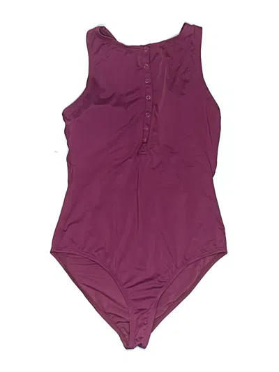 Pre-owned Andie One Piece Swimsuit In Burgundy